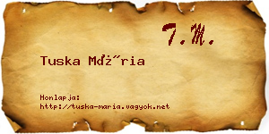 Tuska Mária névjegykártya
